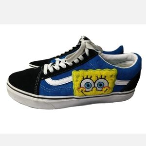 Vans x SpongeBob Old Skool Black Blue Shoes  Men’s Size 9 M